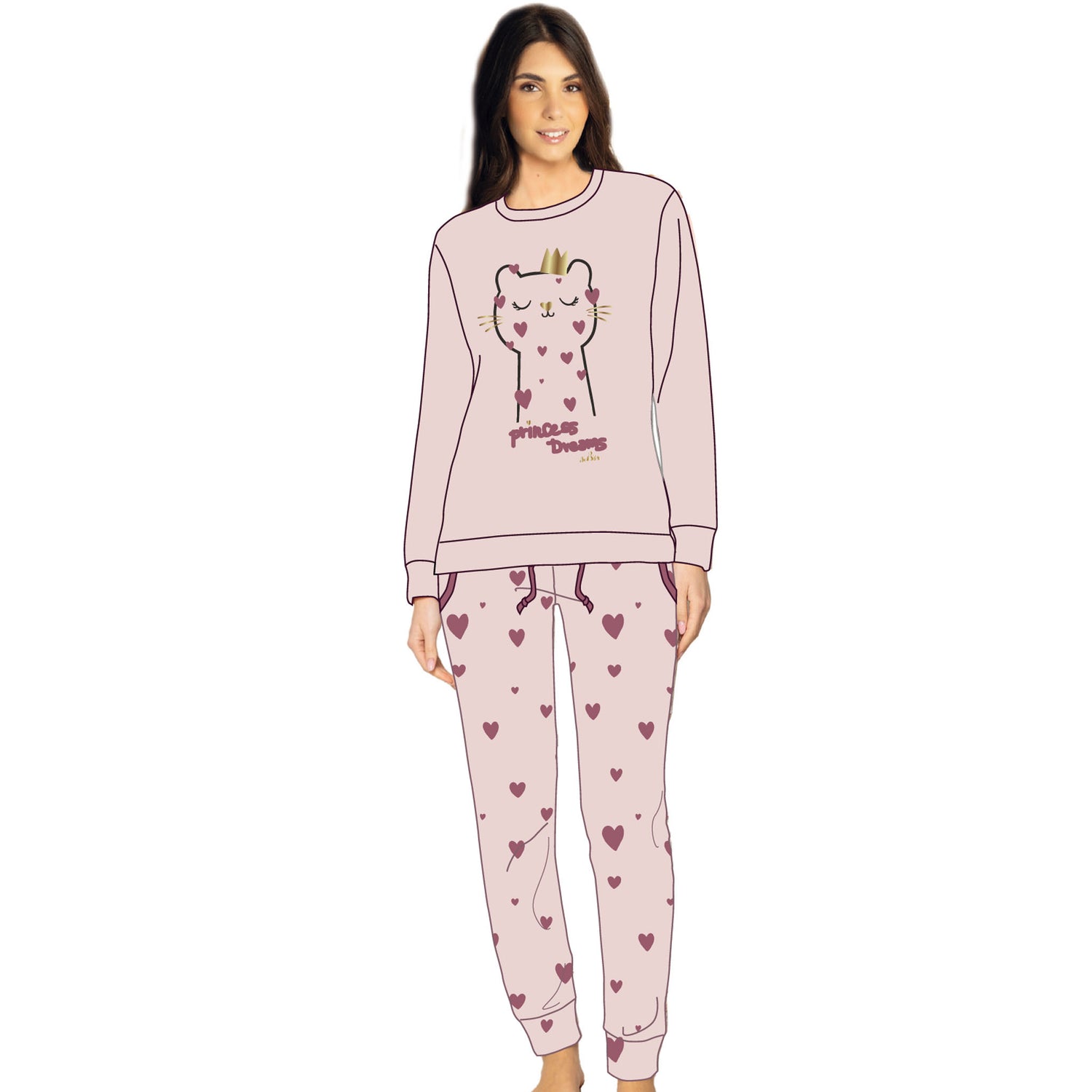 pigiama donna in caldo cotone