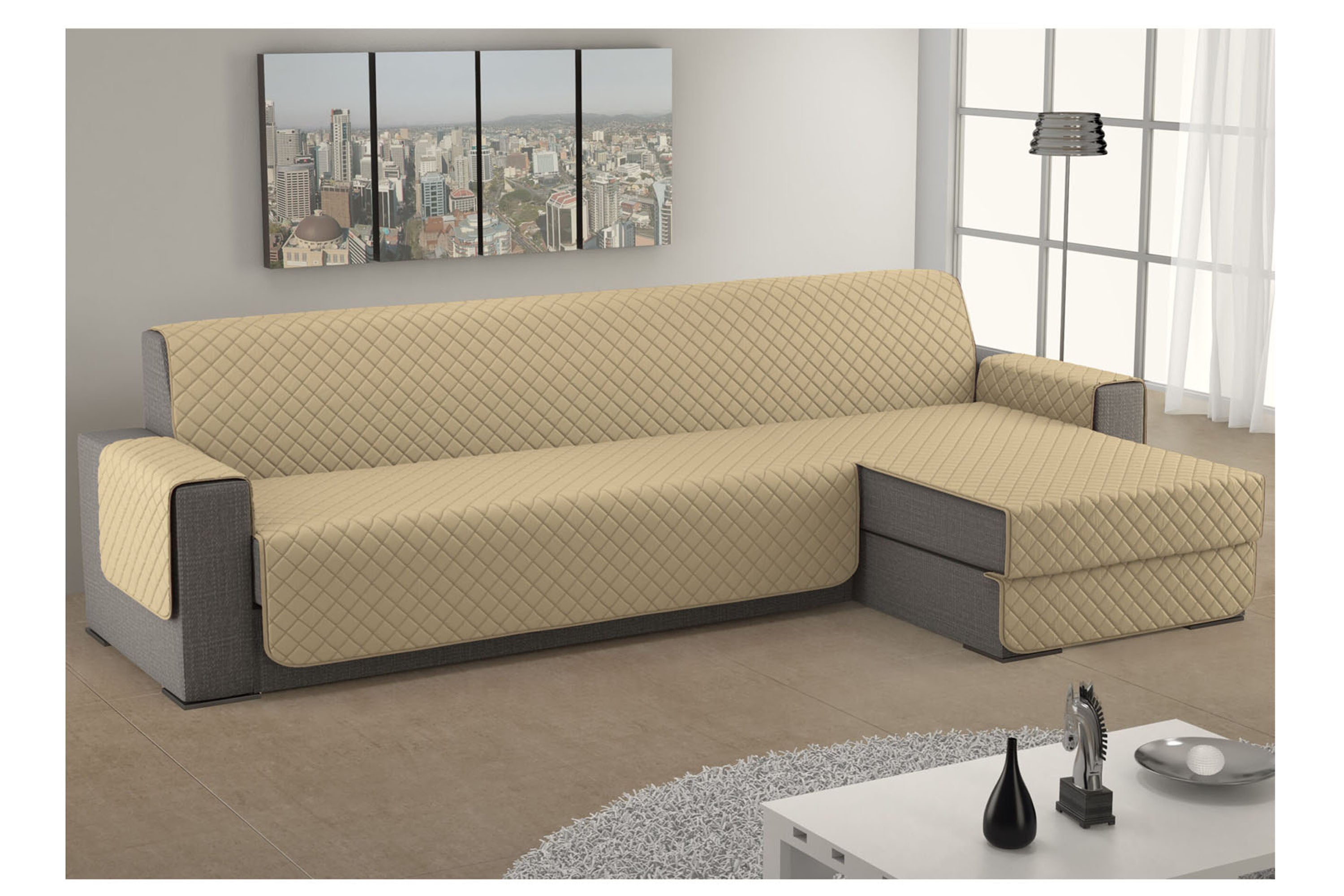 ICD46 ADATTO Salvadivano 4posti con chaise longue trapuntato IRGE