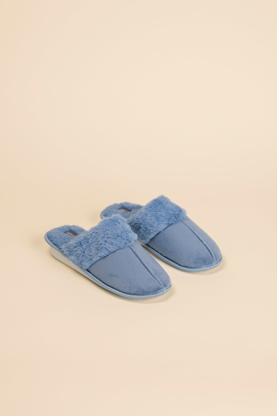 pantofola donna velluto eco pelliccia