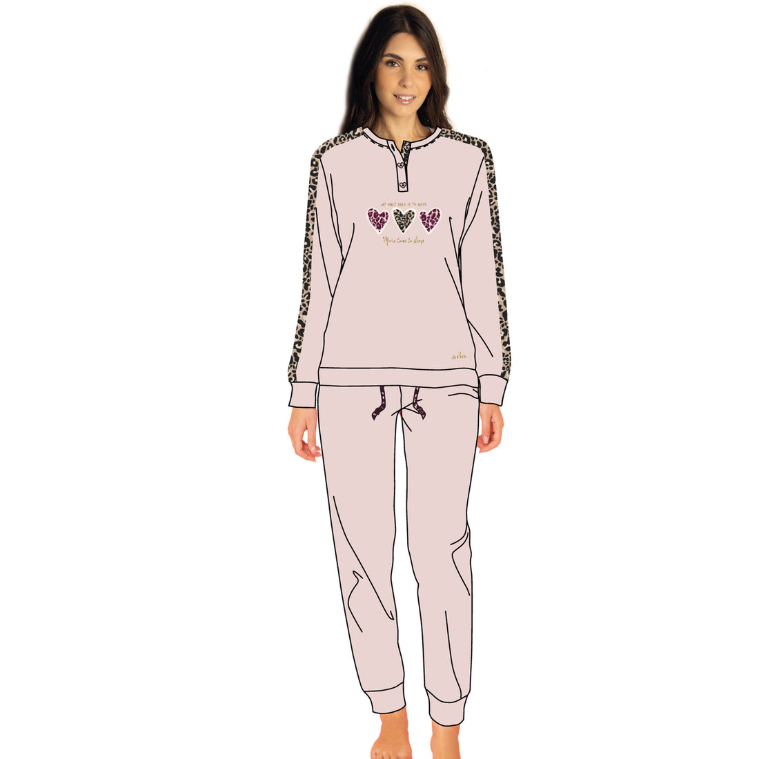 pigiama donna in caldo cotone