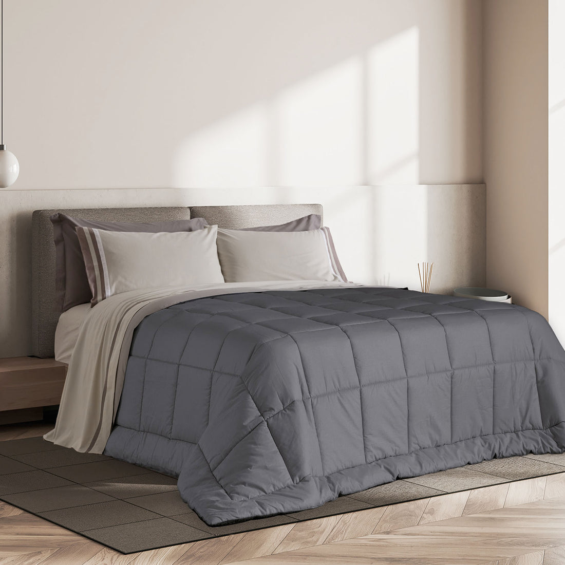 Trapunta Microfibra Loren Double face Matrimoniale 260x260 Linea Oro mano piuma calda e leggera garanzia di qualita&