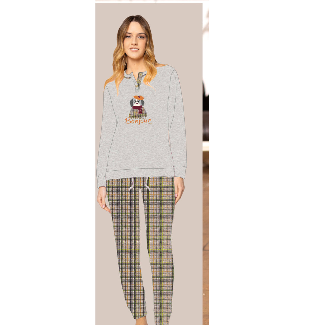 pigiama donna caldo cotone