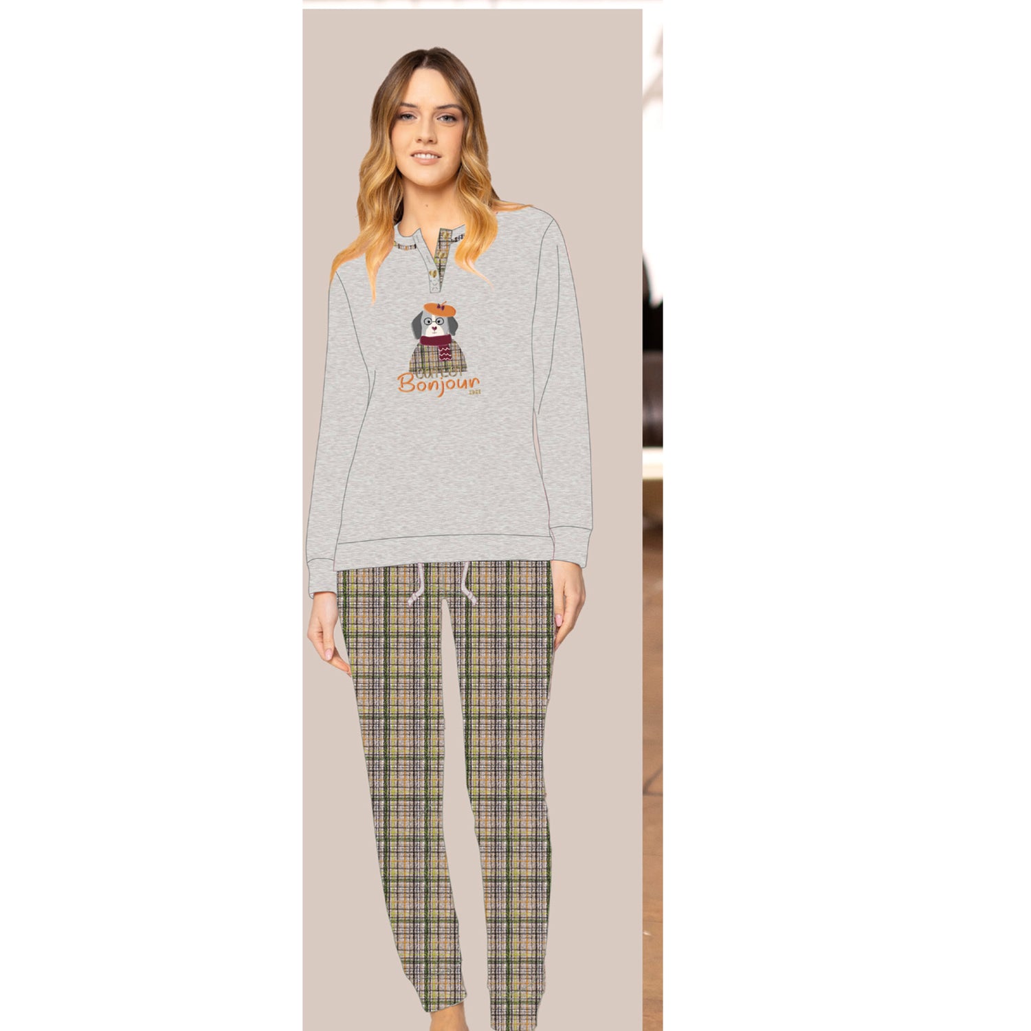 pigiama donna caldo cotone