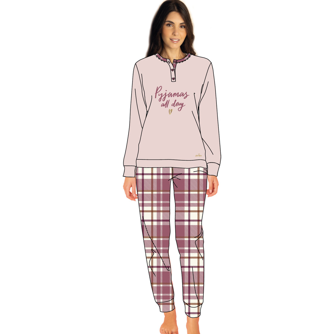 pigiama donna in caldo cotone
