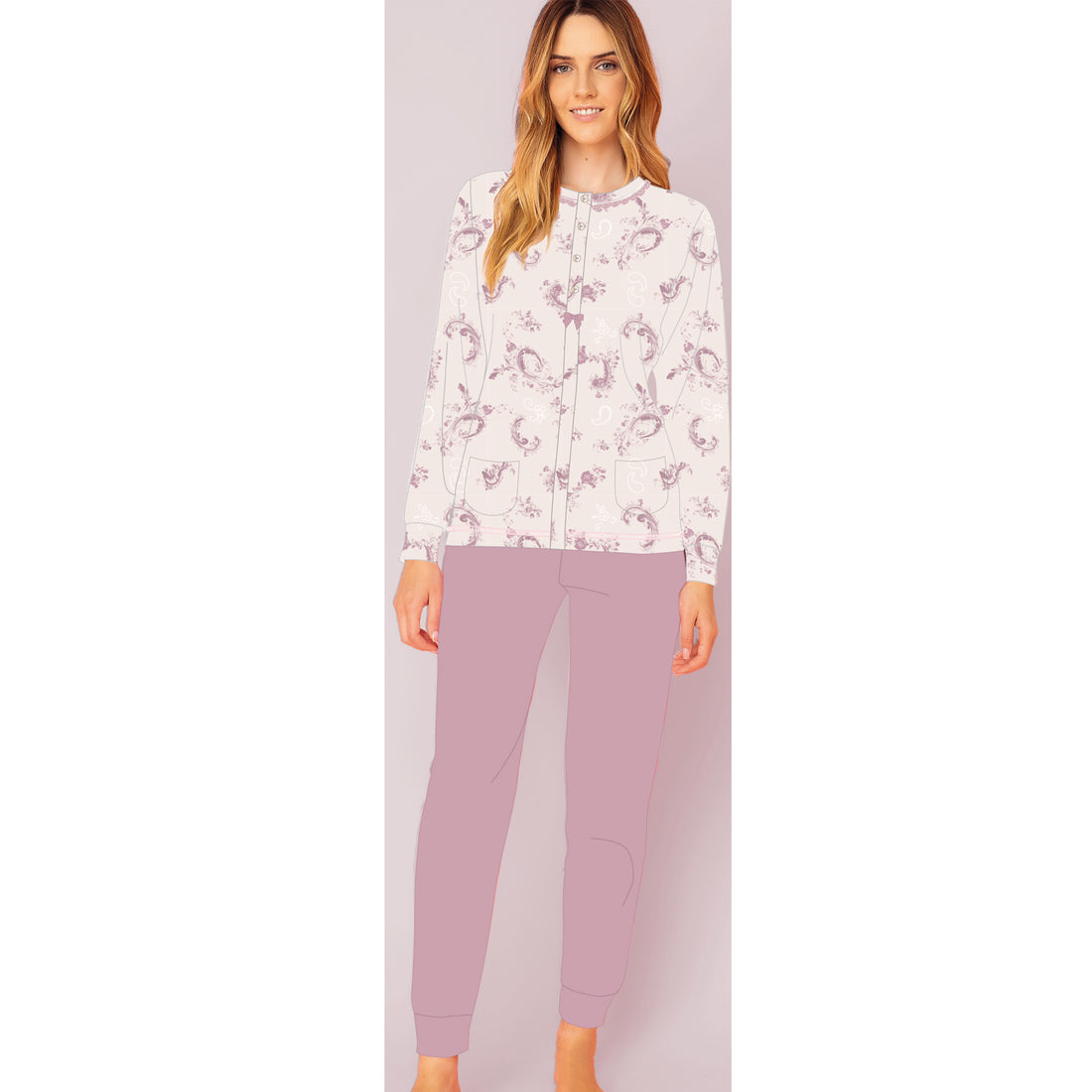 pigiama donna caldo cotone