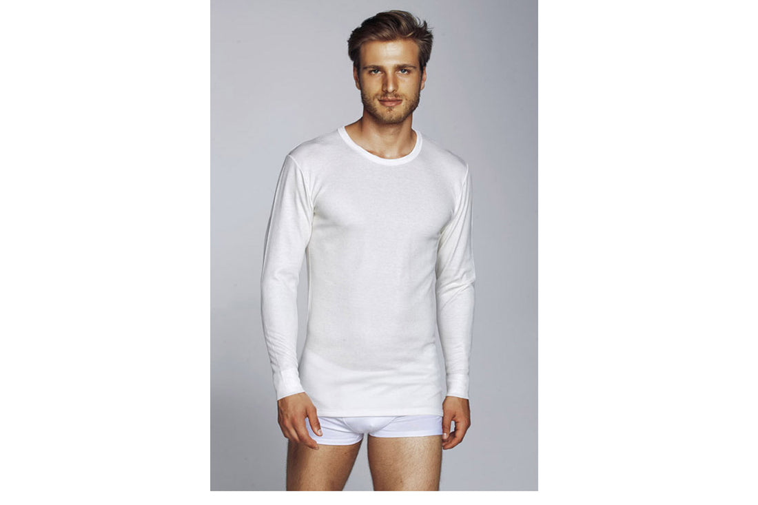 Pull homme Léo M/long laine et coton BRIO LINGERIE