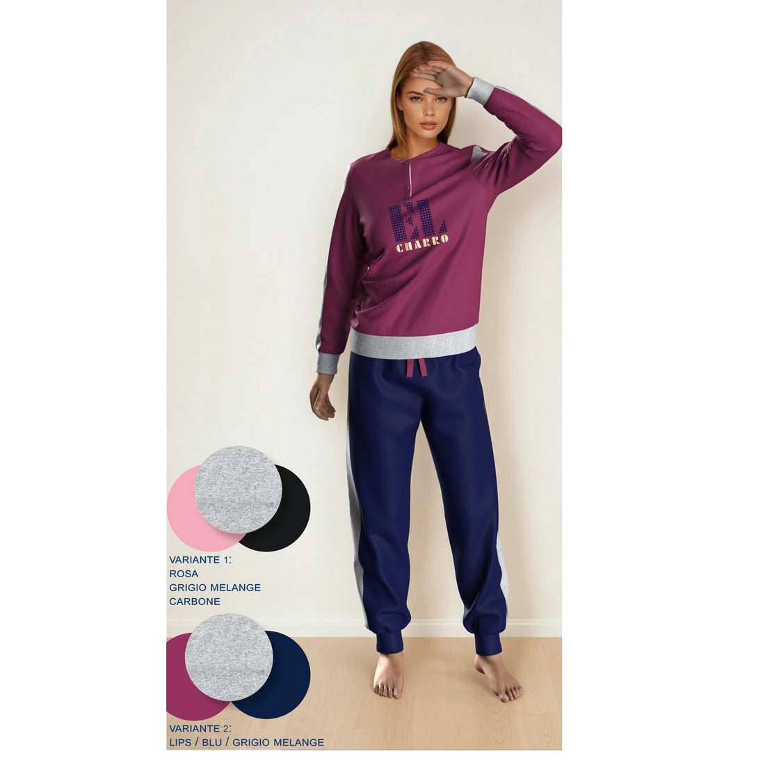 pigiama donna in caldo cotone