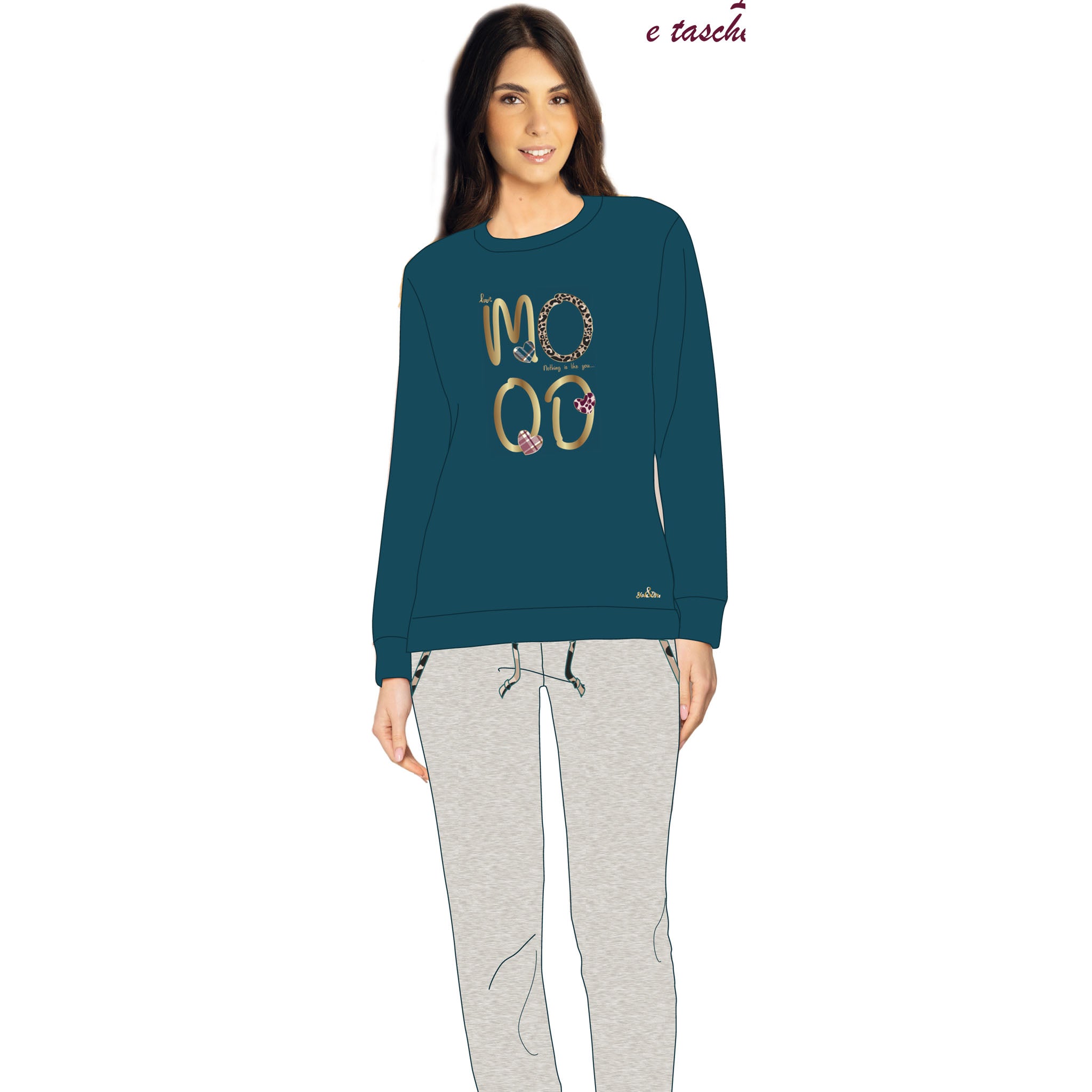 pigiama donna in caldo cotone