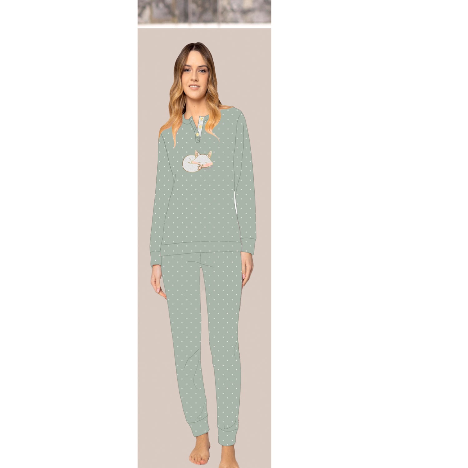 pigiama donna caldo cotone