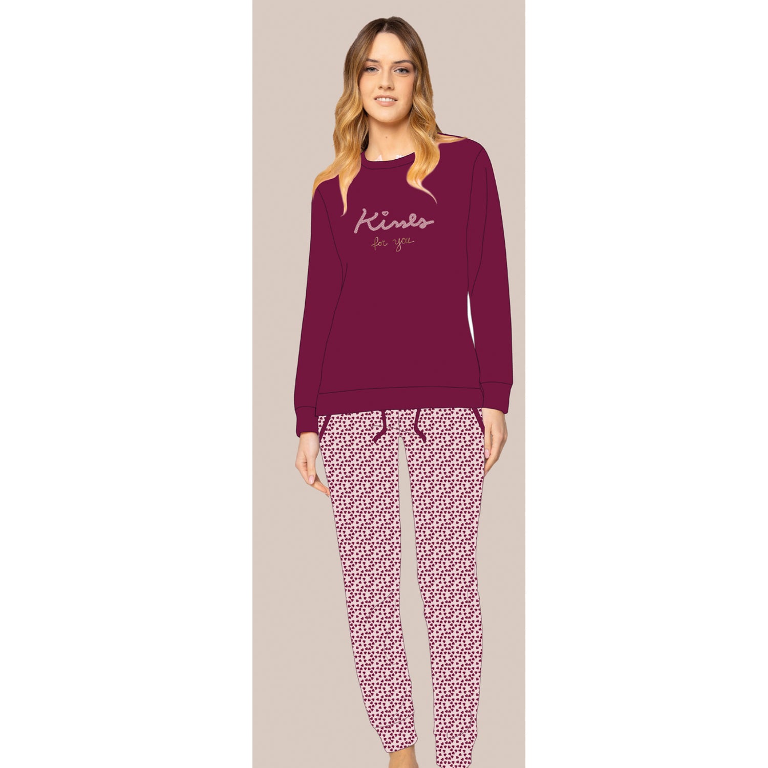 pigiama donna caldo cotone