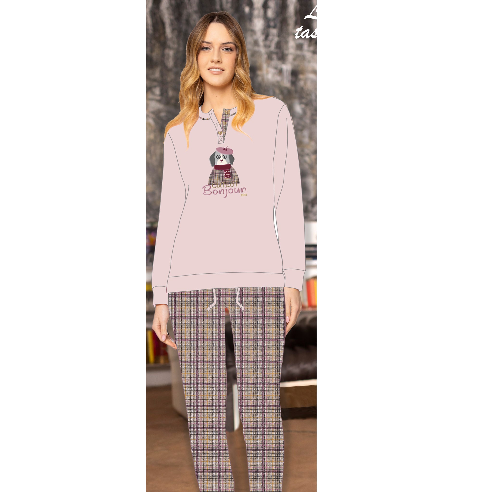 pigiama donna caldo cotone