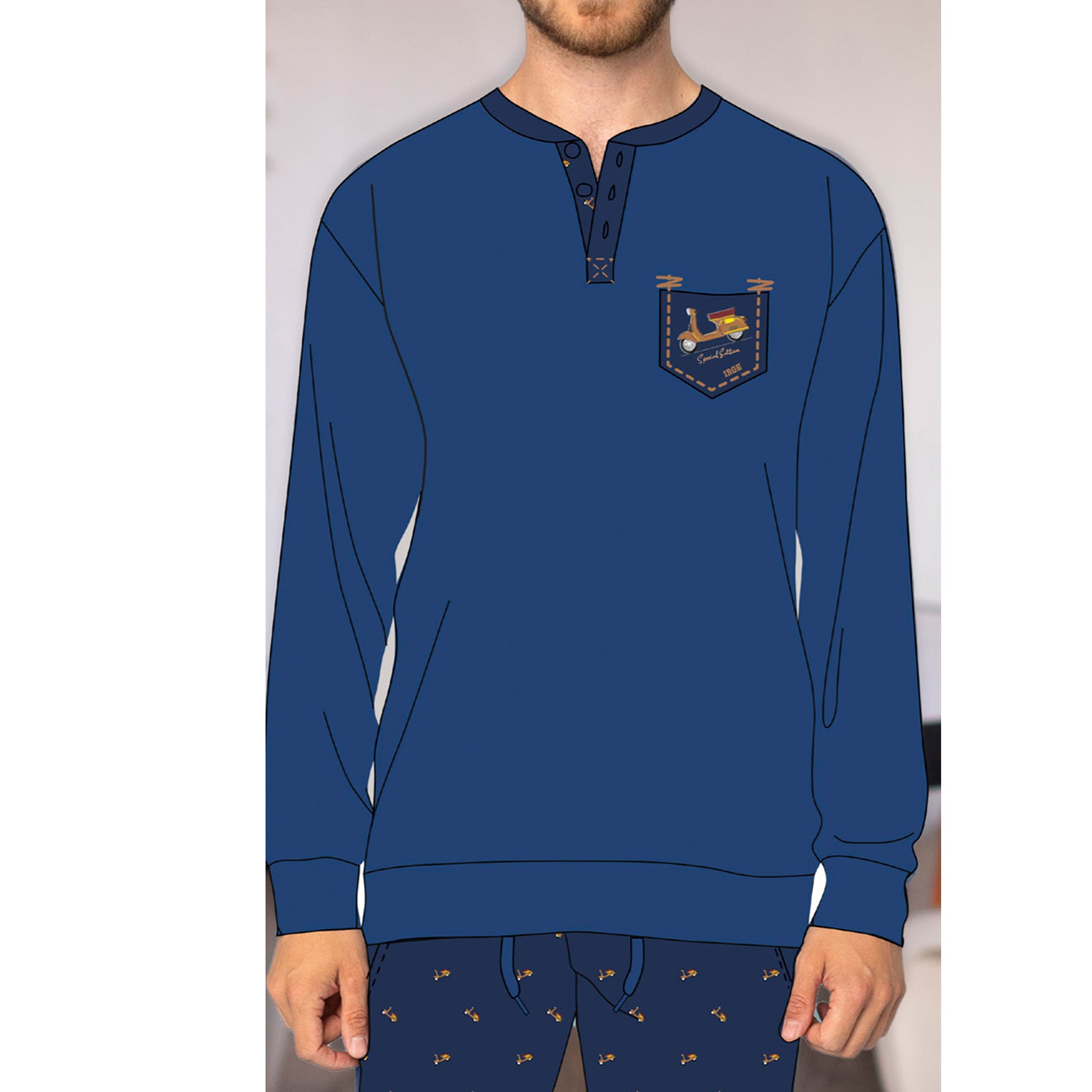 pigiama uomo caldo cotone