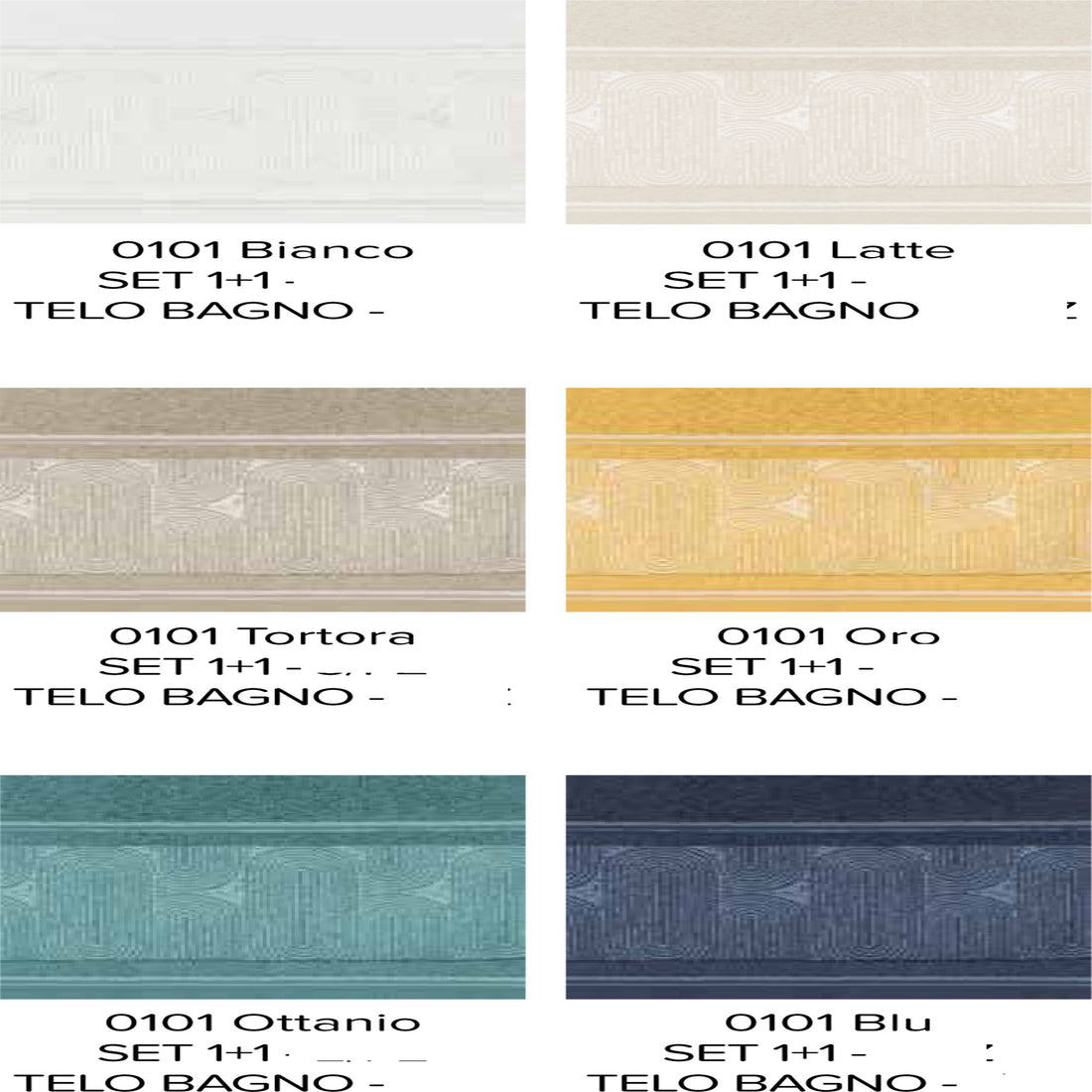 Set Spugna 1+1 Lisbona jacquard 100% cotone Line Oro 400gr