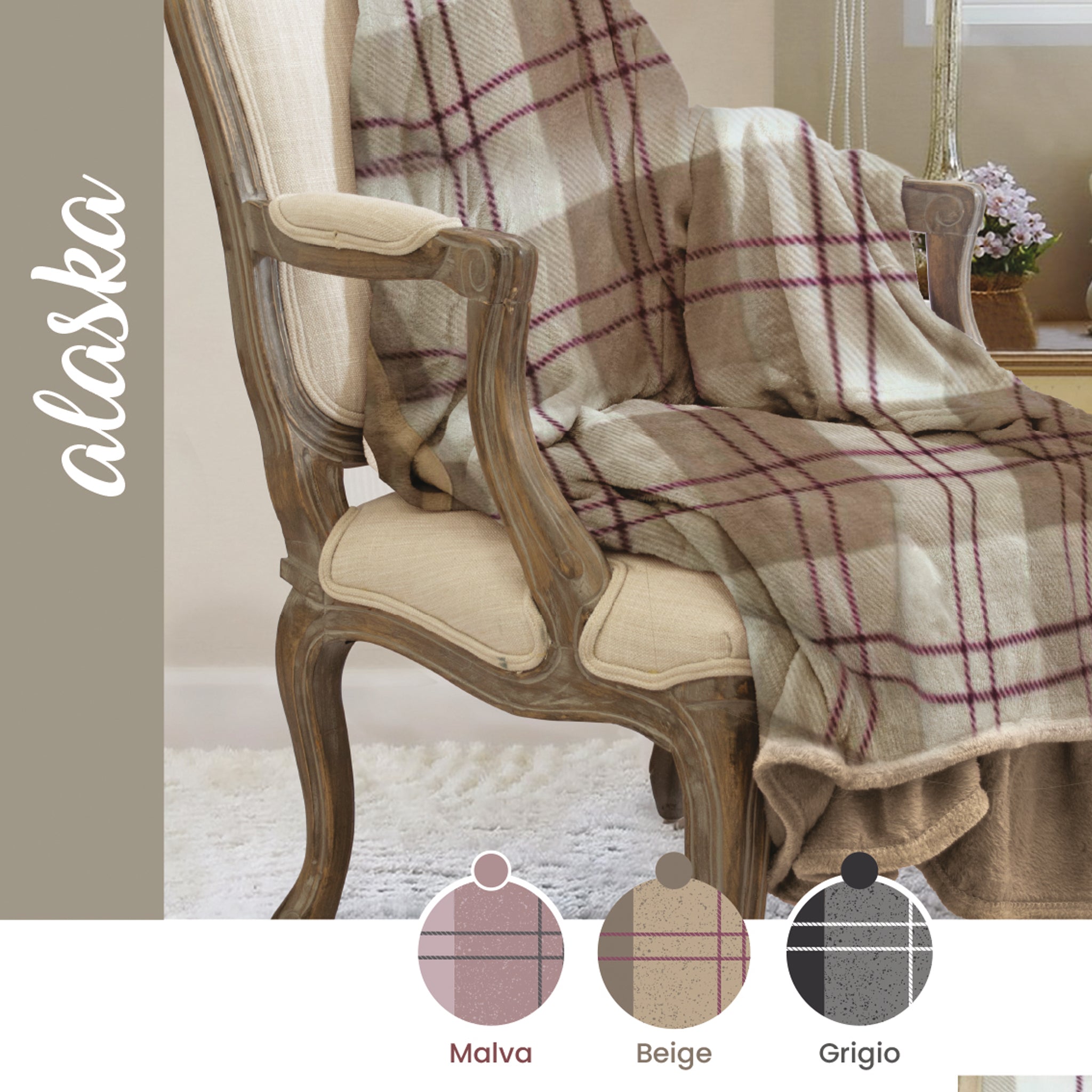 Plaid matrimoniale Alaska 200x230 in ecopelliccia Fancy Home