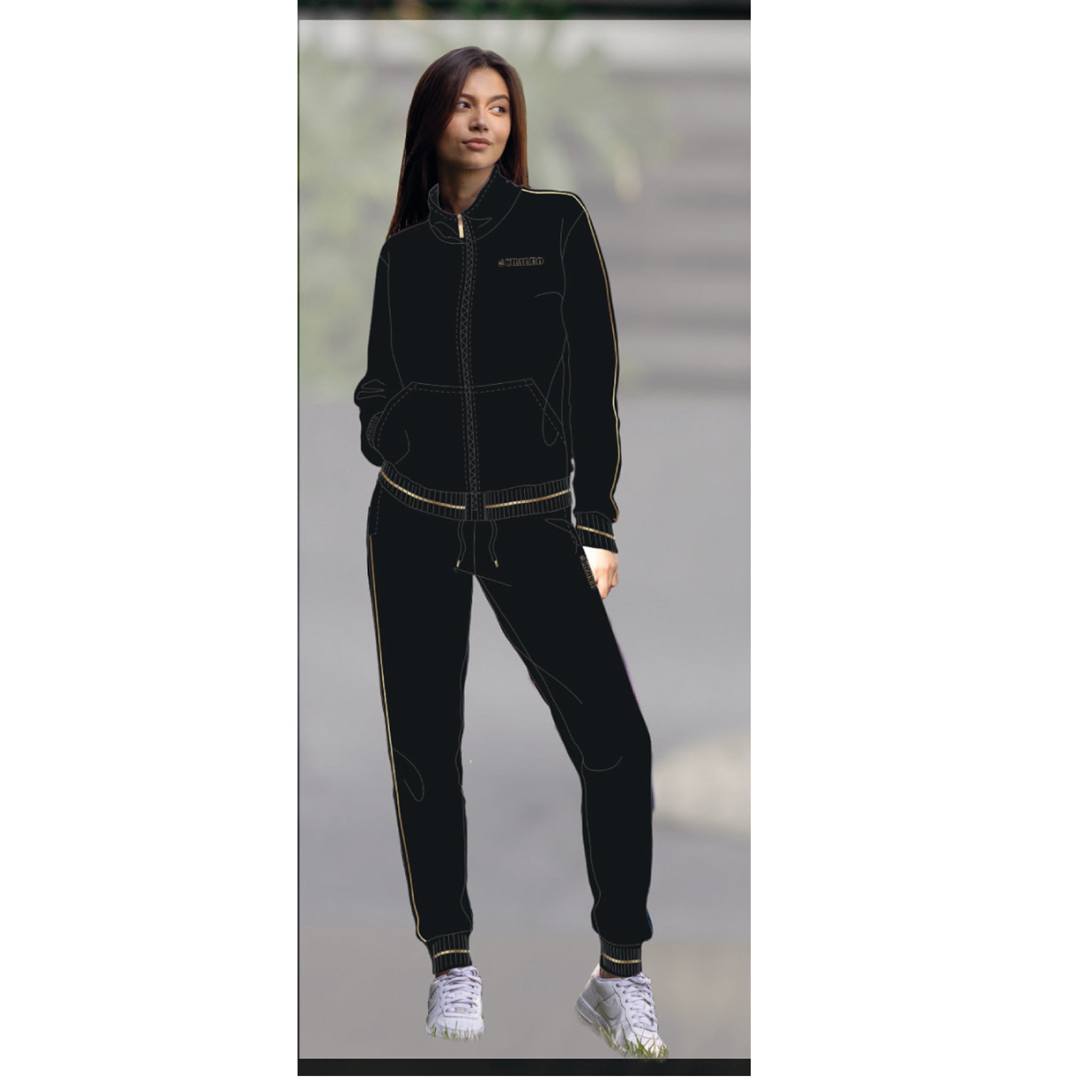 tuta felpa full zip donna