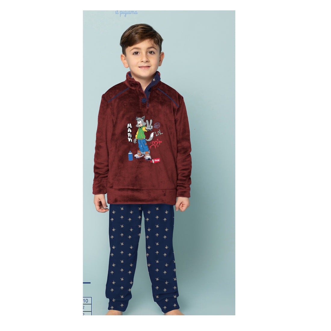 pigiama bimbo in coral