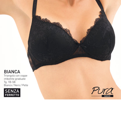 Bianca triangolo imbottito senza ferretto