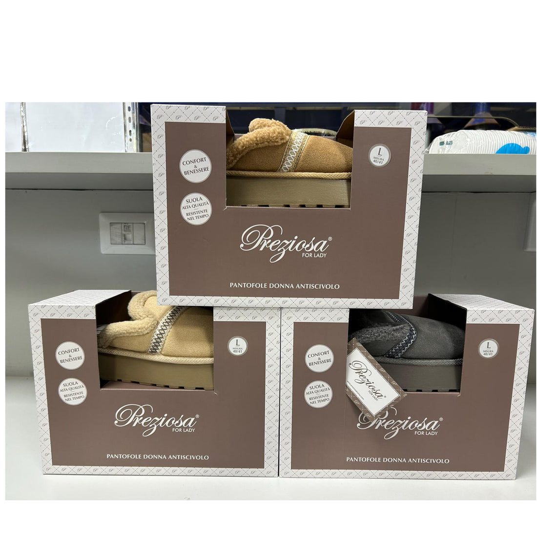 Pantofola donna antiscivolo