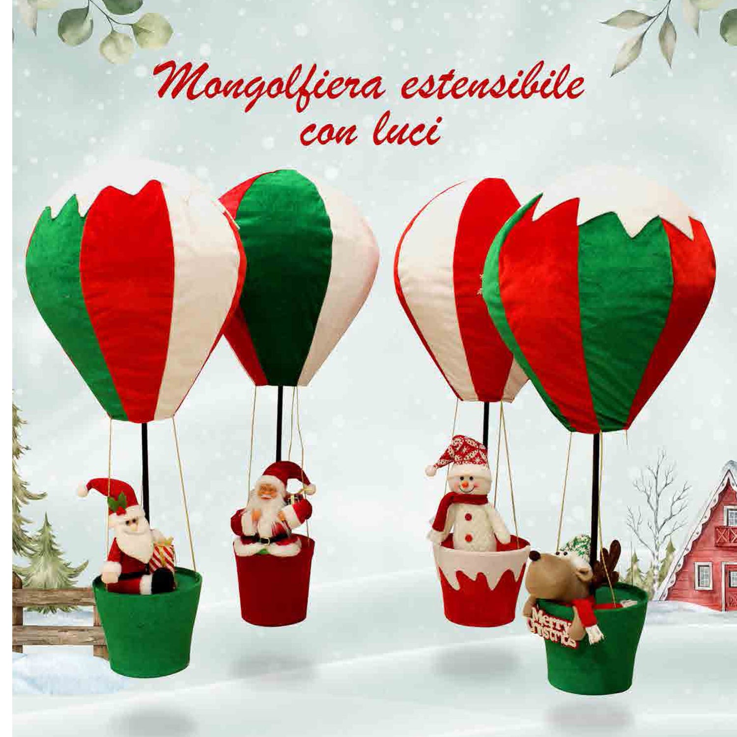 mongolfiera estensibile con luci h100