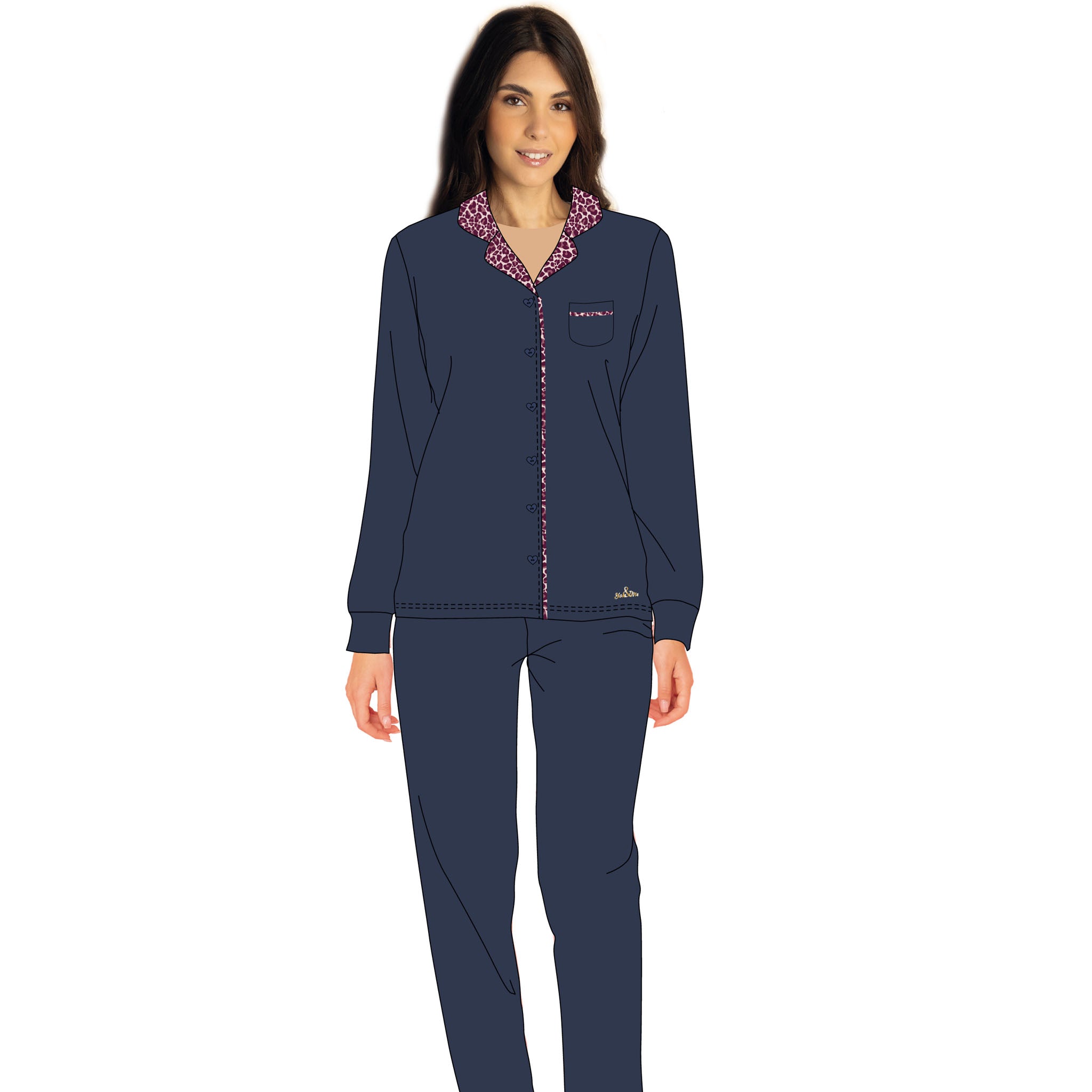 pigiama donna in caldo cotone