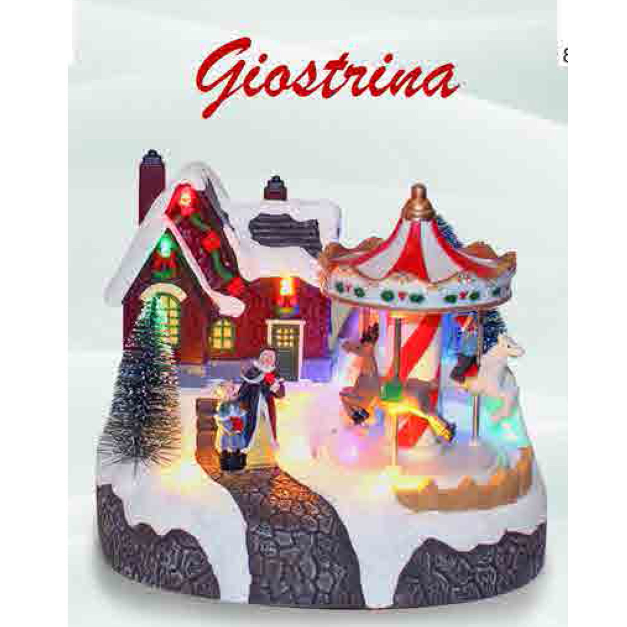 vilaggio con giostrina musica e led