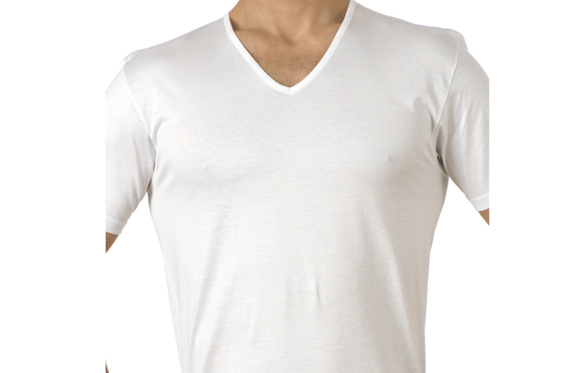 Lab202 T-shirt maglia intima uomo Brio lingerie scollo a V 100% cotone