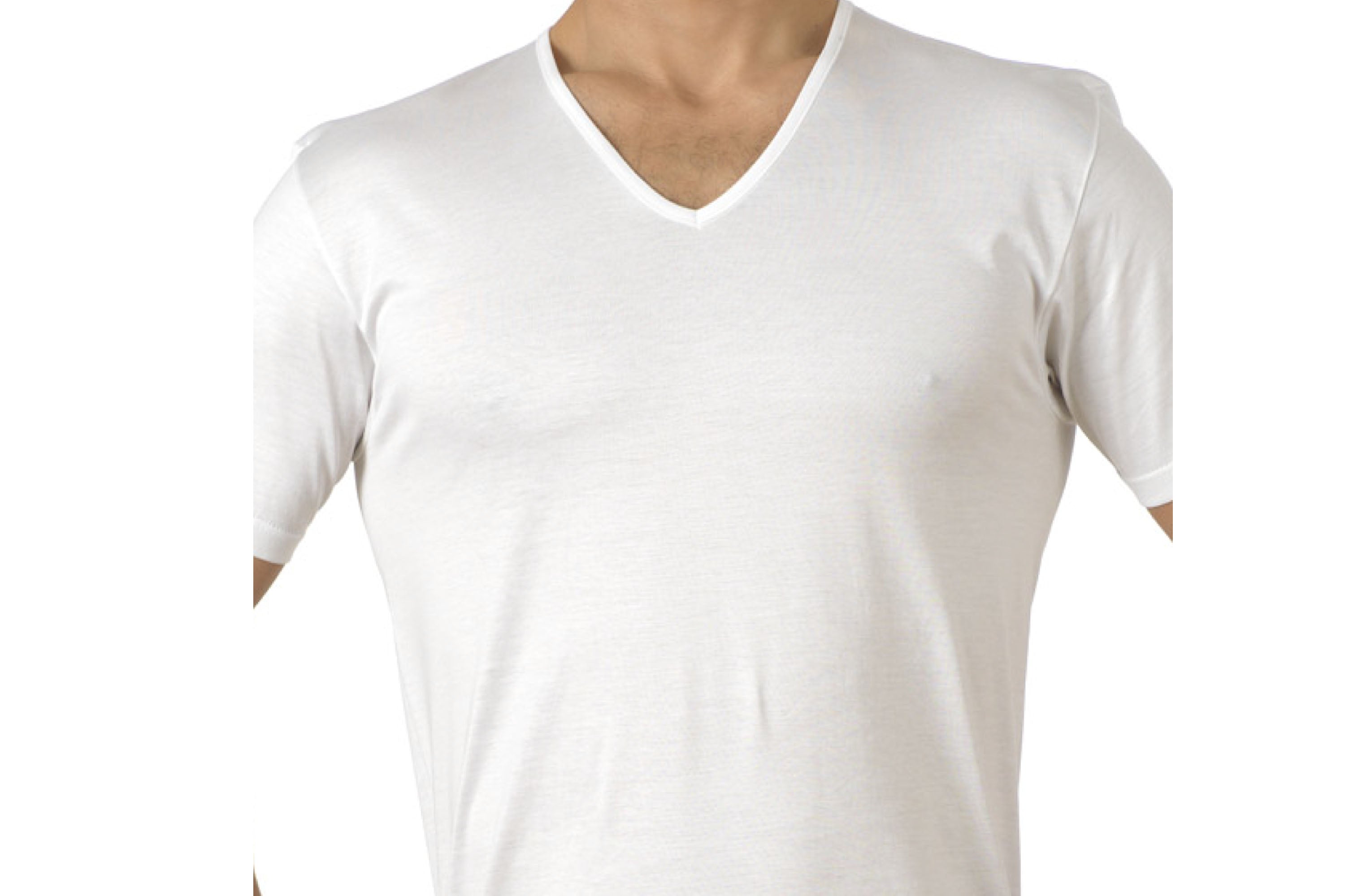 Lab202 Camiseta interior hombre Brio lencería cuello pico 100% algodón