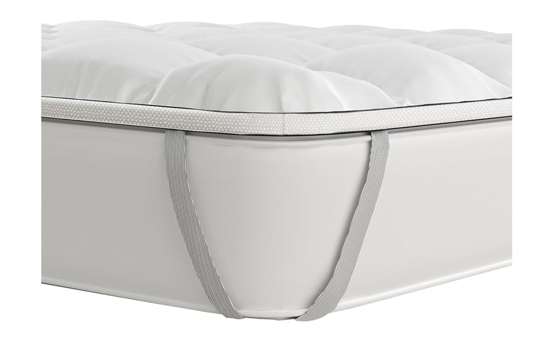 Topper de cama doble de 2 plazas en microfibra con elásticos fantasía home 160x195 acolchado