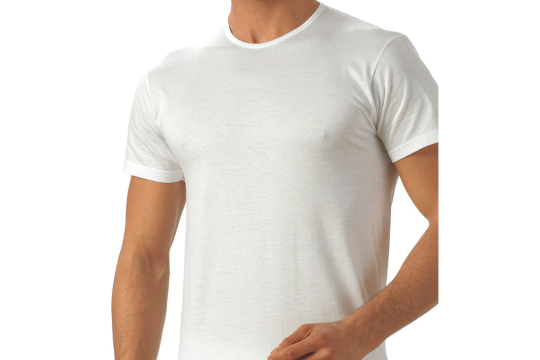 Lab201 Camiseta de hombre Brio Lingerie de algodón con cuello redondo