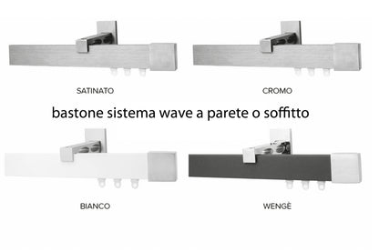 Bastone piattina 4 cm sistema wave a strappo fino a 2 metri  linea professionale