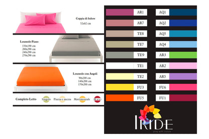 Juego de cama individual Iride 1P color liso 100% algodón Fancy Home