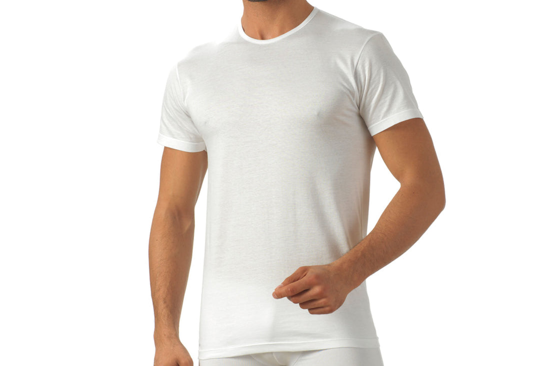 Lab201 Camiseta de hombre Brio Lingerie de algodón con cuello redondo