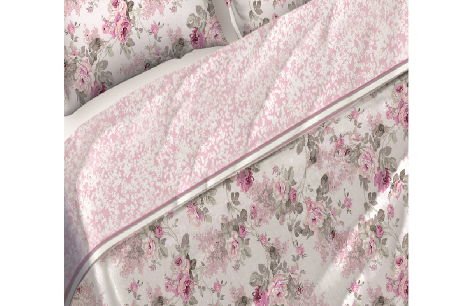 sleep well Completo Letto matrimoniale di lusso 100% cotone stampato con Rose Fancy Home
